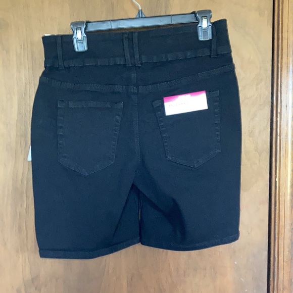 Faith Jeans high rise Bermuda jean denim short bling button 16 P - Picture 7 of 16